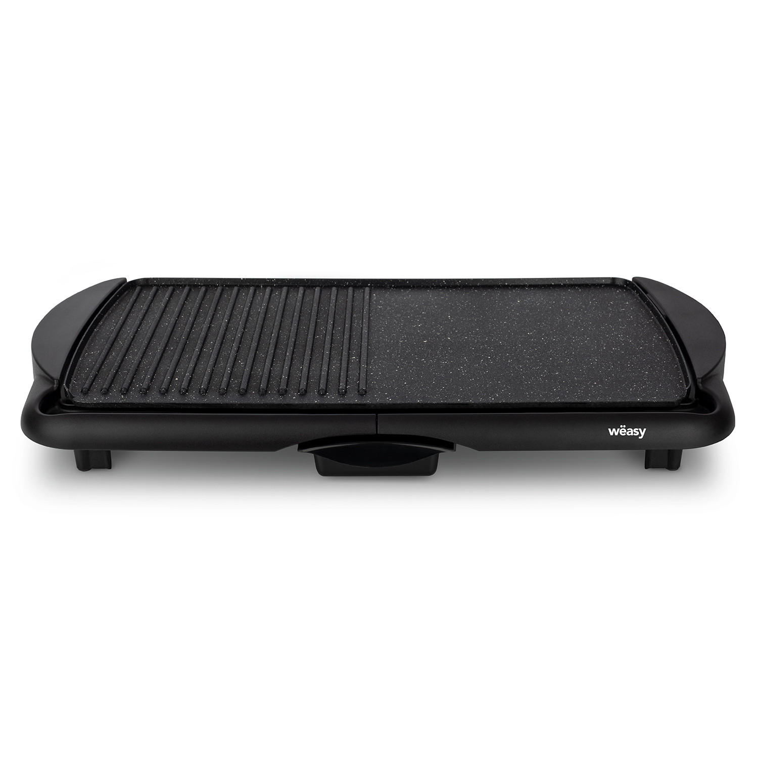 WËASY STO52 Elektro-Grillplatte - Schwarz, Stein (31/34/67.5cm) - Weasy