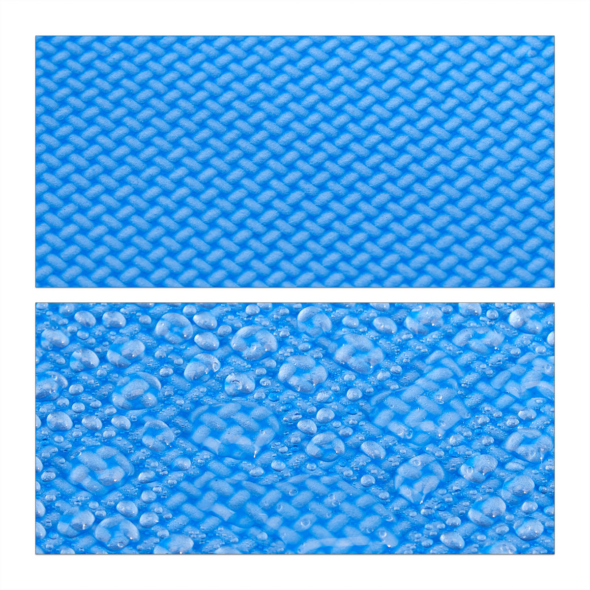 24XBODENSCHUTZMATTE - Blau, Kunststoff (30/30cm) - Relaxdays