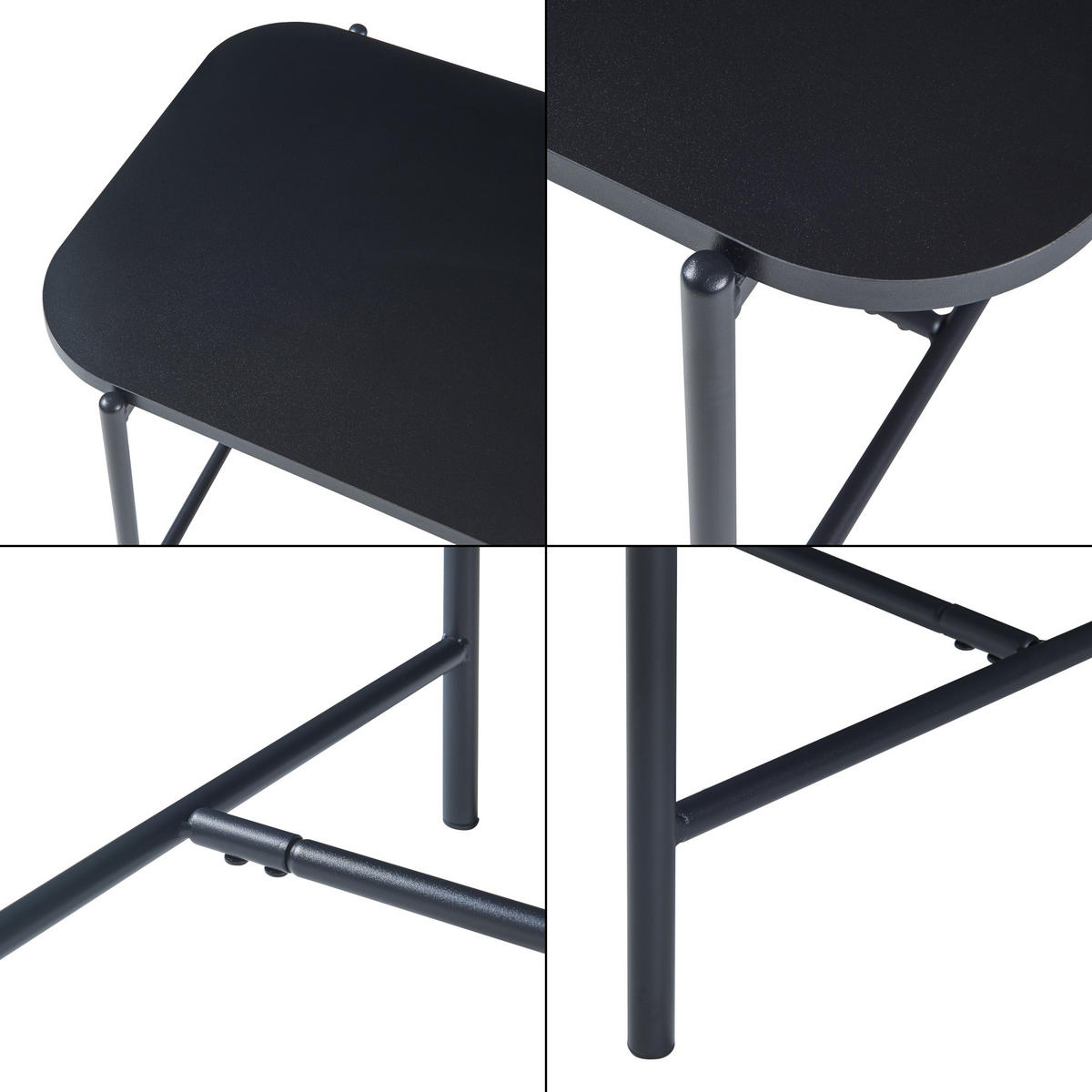 COUCHTISCH Samnanger 110/50/45 cm - Schwarz, Holzwerkstoff/Metall (110/50/45cm) - [en.casa]