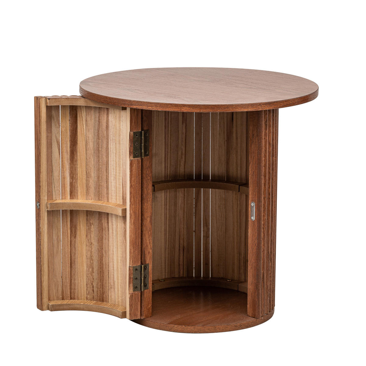 BEISTELLTISCH Rund Braun 50 x 50 x 49 cm - Braun, Holz (50/50/49cm) - Nordlys