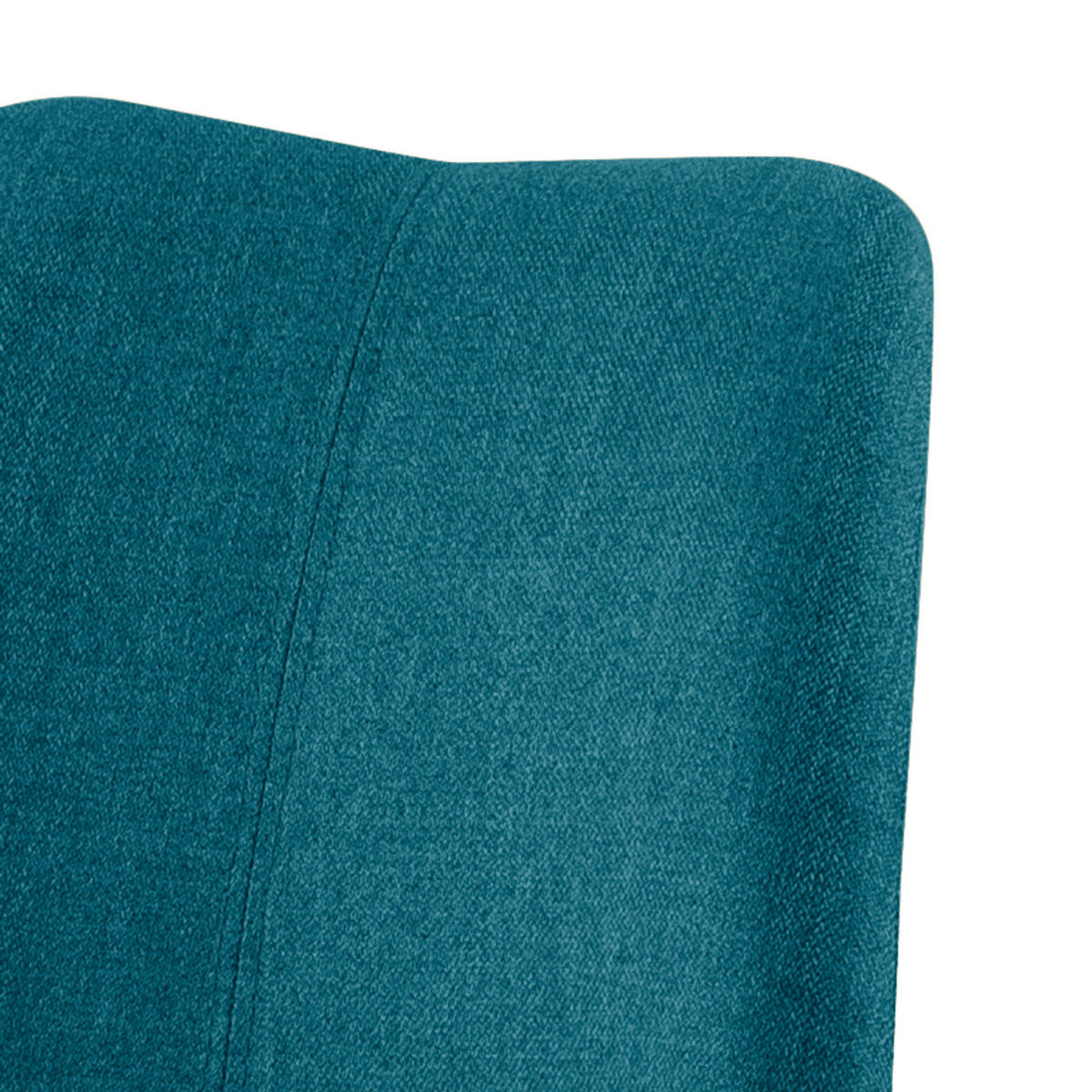 POLSTERSTUHL - Massivholz Gummibaum / Textil - Petrol/Braun, Holz/Textil (49/85/55cm) - home24