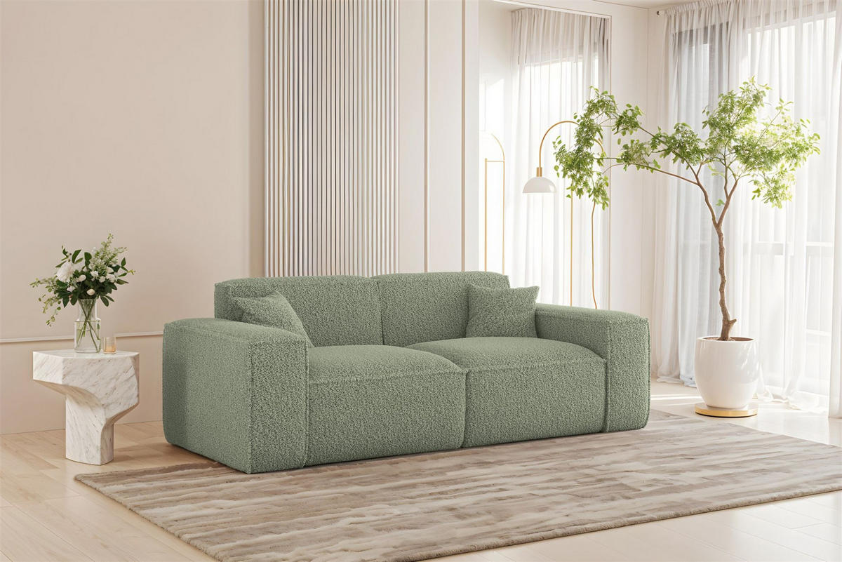 SOFA 2-sitzer Celes Premium In Sven - Grün, Holzwerkstoff/Textil (182/73/90cm) - Fun Möbel
