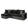 ECKSOFA Lord, Seite: Links - Schwarz/Grau, Holz/Textil (238/141cm) - Sofnet