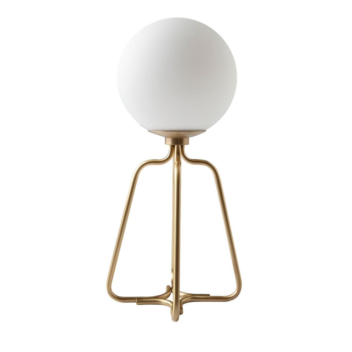 TISCHLEUCHTE Tischlampe goldener Stahl und weißes Glas 16.5/16.5/35.5 cm - Goldfarben/Weiß, Metall (16.5/16.5/35.5cm) - ANGEL CERDA