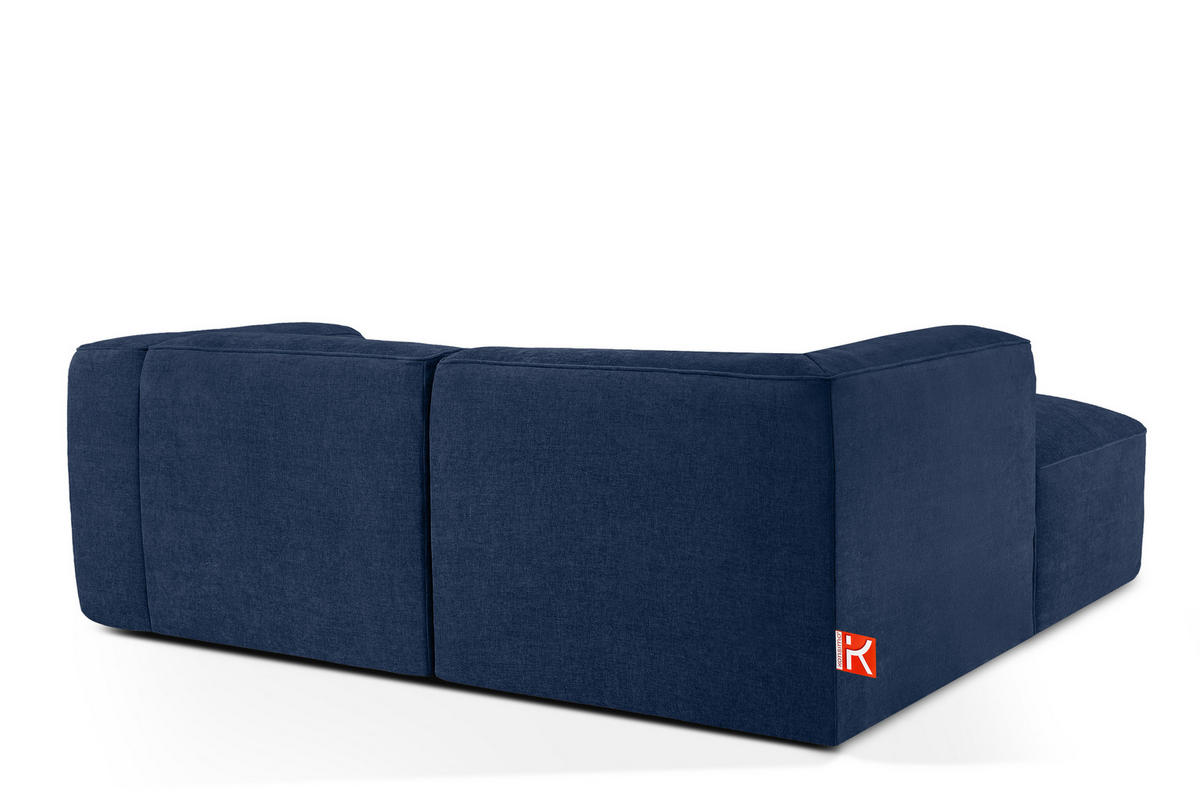 ECKSOFA LINKS FUBBO, Dunkelblau - Dunkelblau, Holz/Holzwerkstoff (225/176cm) - KONSIMO®