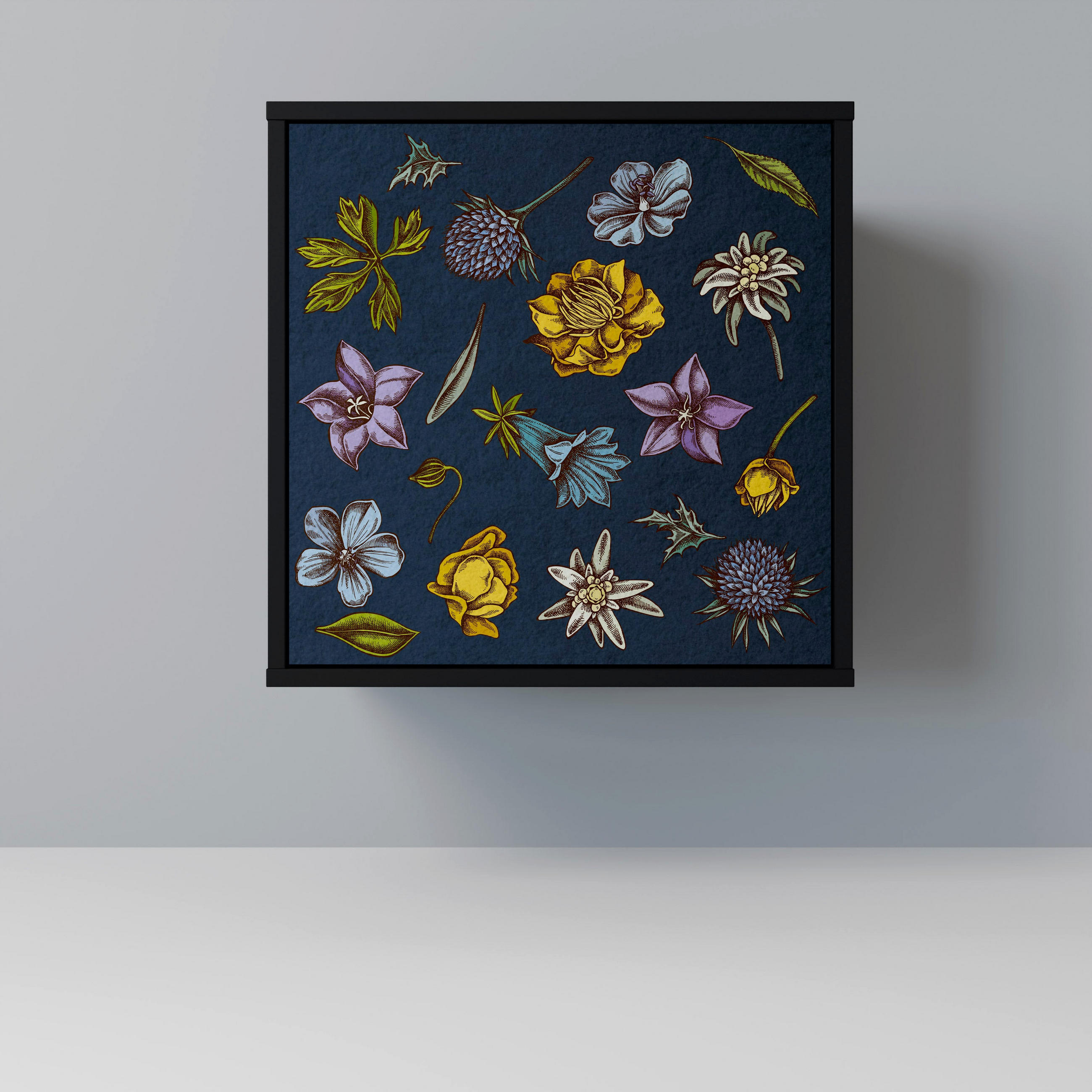 SpaceRebels Sideboard Schwarz 57.5x57.5x42 cm