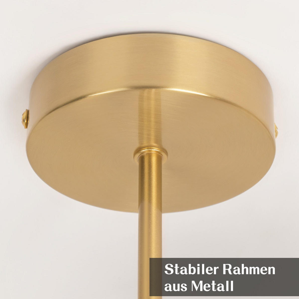 DECKENLEUCHTE Lashley 38/30.5/38cm - Goldfarben, Glas (30.5/38/38cm) - Nettlife