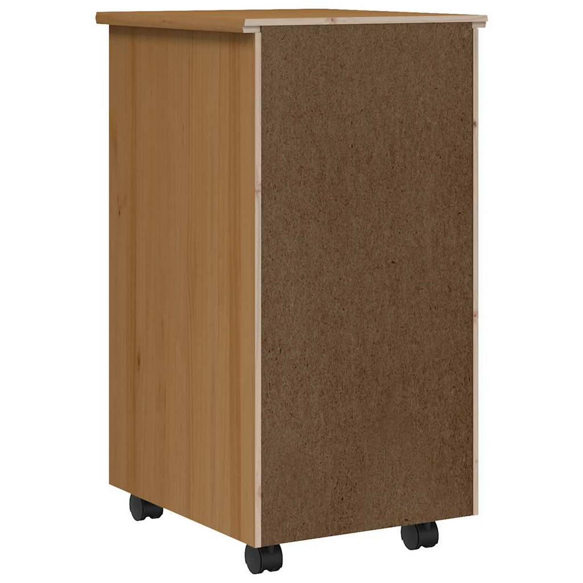 ROLLSCHRANK MIT SCHUBLADEN MOSS HONIGBRAUN MASSIVHOLZ KIEFER - Braun, Holz (39/65.5/34cm) - vidaXL