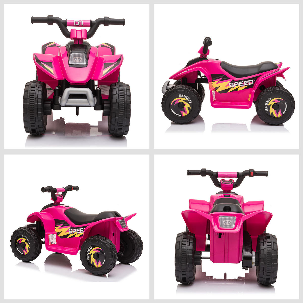 ELEKTRO-QUAD DE-13017 Vor-/Rückwärtsgang Rosa - Pink, Kunststoff (72/40/45.5cm) - ComfortXL