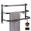 WAND-HANDTUCHHALTER 3 Stangen, schwarz - Schwarz, Metall (67.5/40/23cm) - bremermann