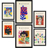 POSTER Set Mit 6 Henri Matisse Bilder Drucke Des Fauvismus Und Der Abstrakten Kunst Für Innenarchitektur A3 & A4 Schwarzer Rahmen - Schwarz, Papier (29/3cm) - Nacnic