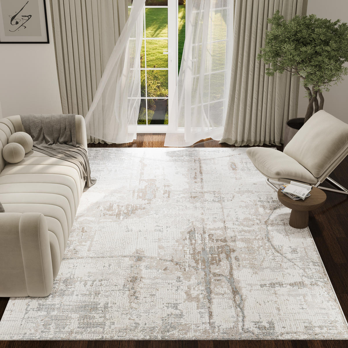 TEPPICH TREND Creme 80/150 cm - Creme, Textil (80/150cm) - Tapiso