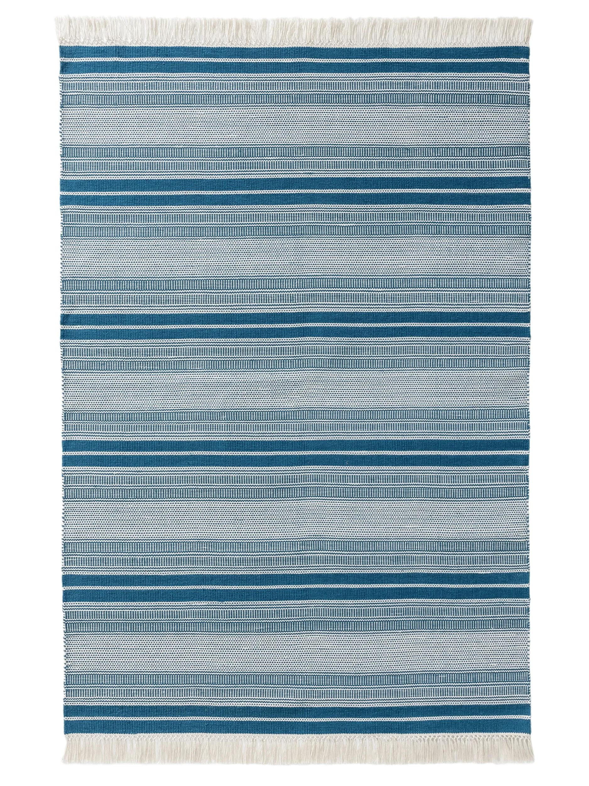 OUTDOOR-TEPPICH Siena handgewebt 250/350 cm - Petrol, Kunststoff (250/350cm) - benuta Nest