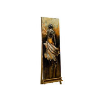 METALLBILD Gelb 44/144 cm - Gelb/Braun, Metall (7.1/144cm) - KUNSTLOFT