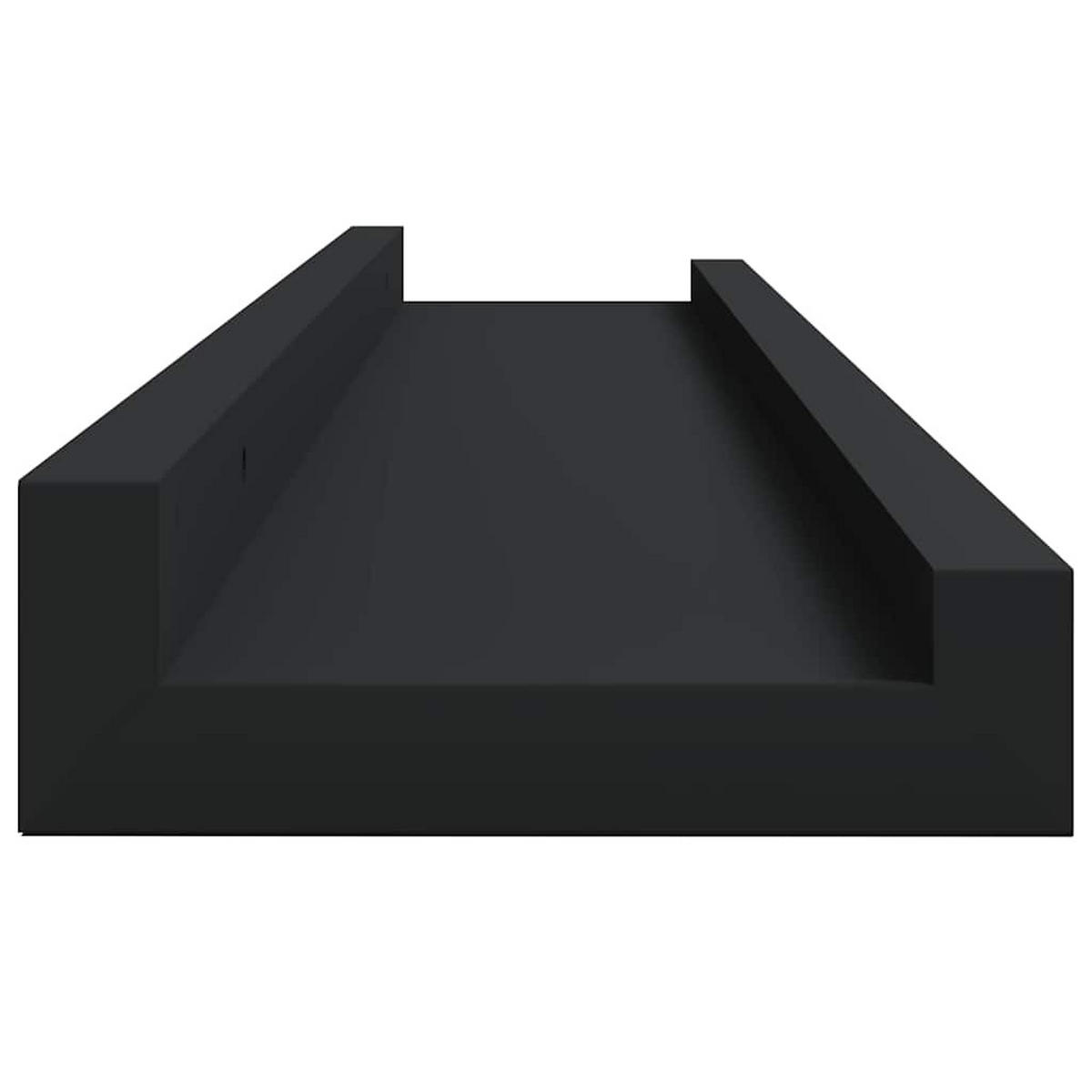 BILDERLEISTEN 2Er Set Schwarz 60/9/3 Cm Mdf - Schwarz, Holzwerkstoff (9/3/60cm) - vidaXL