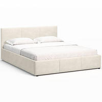 POLSTERBETT 140×200 cm mit Bettkasten und Lattenrost Nela HLR-1 Beige Velours - Beige, Holz/Metall (140/200cm) - Jana