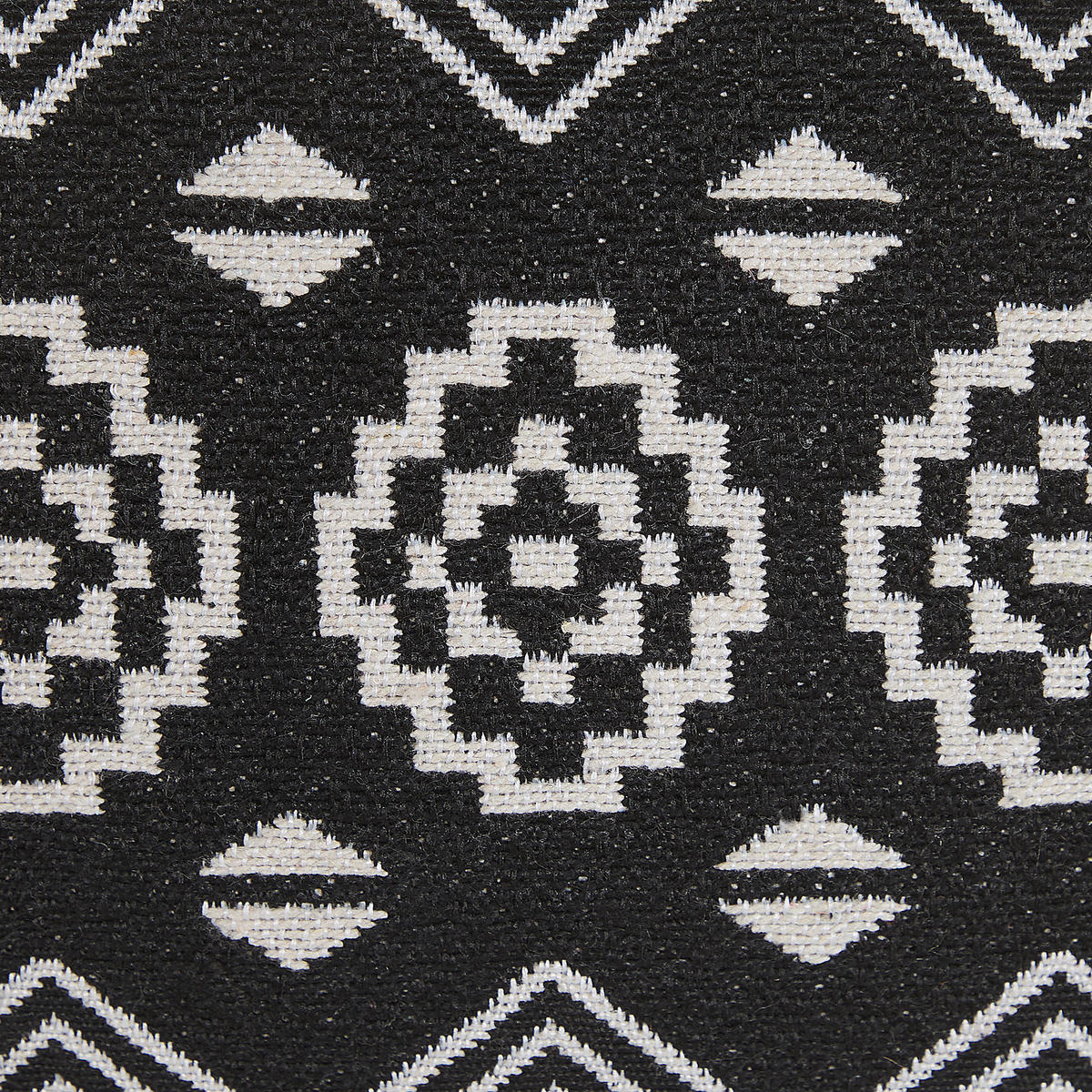 DEKOKISSEN 2er-Set Schwarz-Weiß 45/45 cm Cardak - Schwarz, Naturmaterialien/Textil (45/45cm) - Beliani
