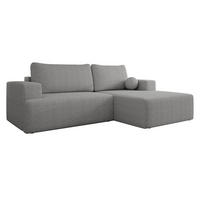 ECKSOFA Mivo Cord, Seite: Rechts - Schwarz/Grau, Holz/Kunststoff (266/163cm) - MIRJAN24