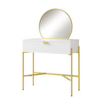 FRISIERTISCH MIT SPIEGEL Melissa Weiß 84.4 cm mit Schublade - Goldfarben/Weiß, Holzwerkstoff (84.4/130/40cm) - Vicco