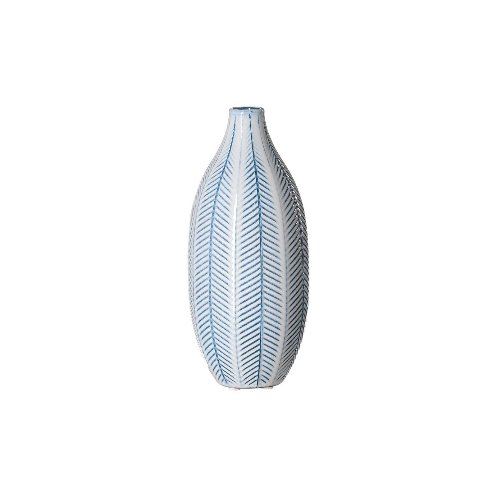 VASE Reef weiß-blau 23 cm - Blau/Weiß, Keramik (23cm) - Ritzenhoff Breker