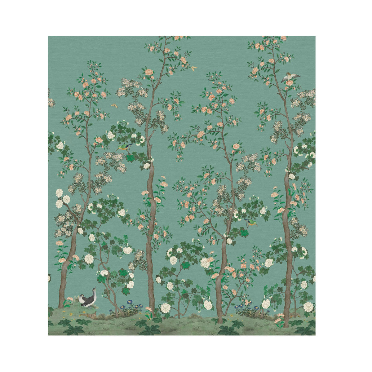 FOTOTAPETE Rachelle Salbei - Grün, Papier/Kunststoff (250/280cm) - Art for the Home