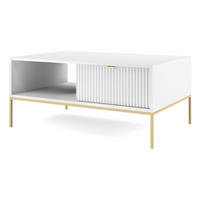 TISCH Weiß NEW Goldfarben - Weiß, Holzwerkstoff (68/68/46cm) - Sepro Meble