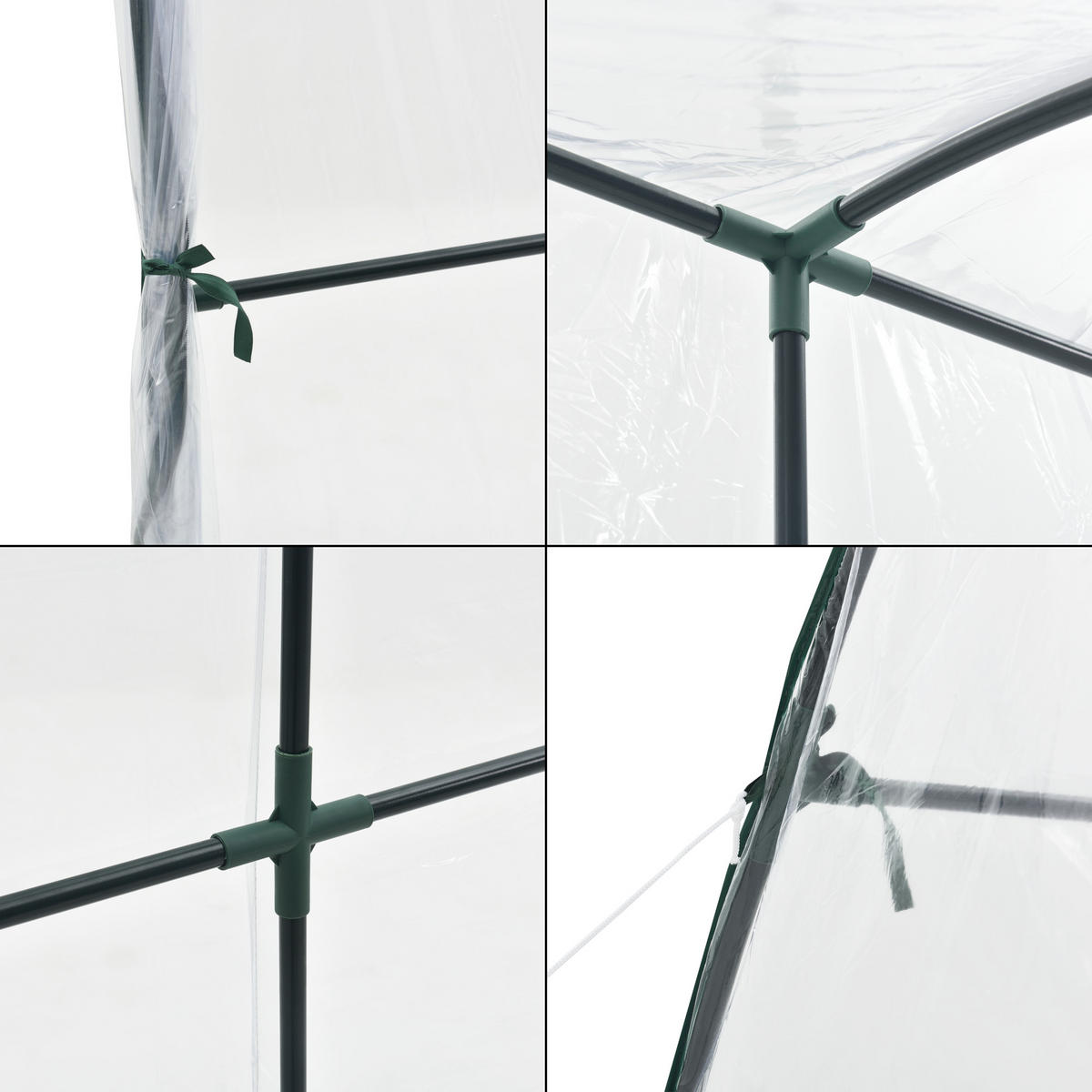 GEWÄCHSHAUS Juta - Transparent, Kunststoff (100/215/200cm) - [en.casa]