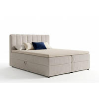 BOXBETT WILL 140/200 in Cord Ecru H3 - Ecru, Holz/Holzwerkstoff (140/200cm) - Deine Möbel 24