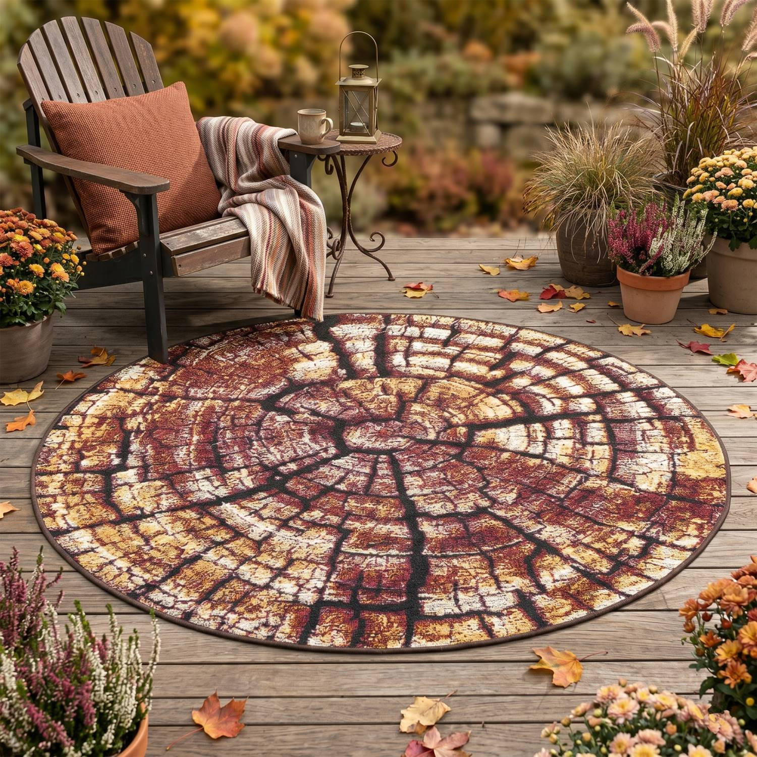 OUTDOORTEPPICH Aurora 80x80 cm - Braun, Textil (80/80cm) - Gino Falcone