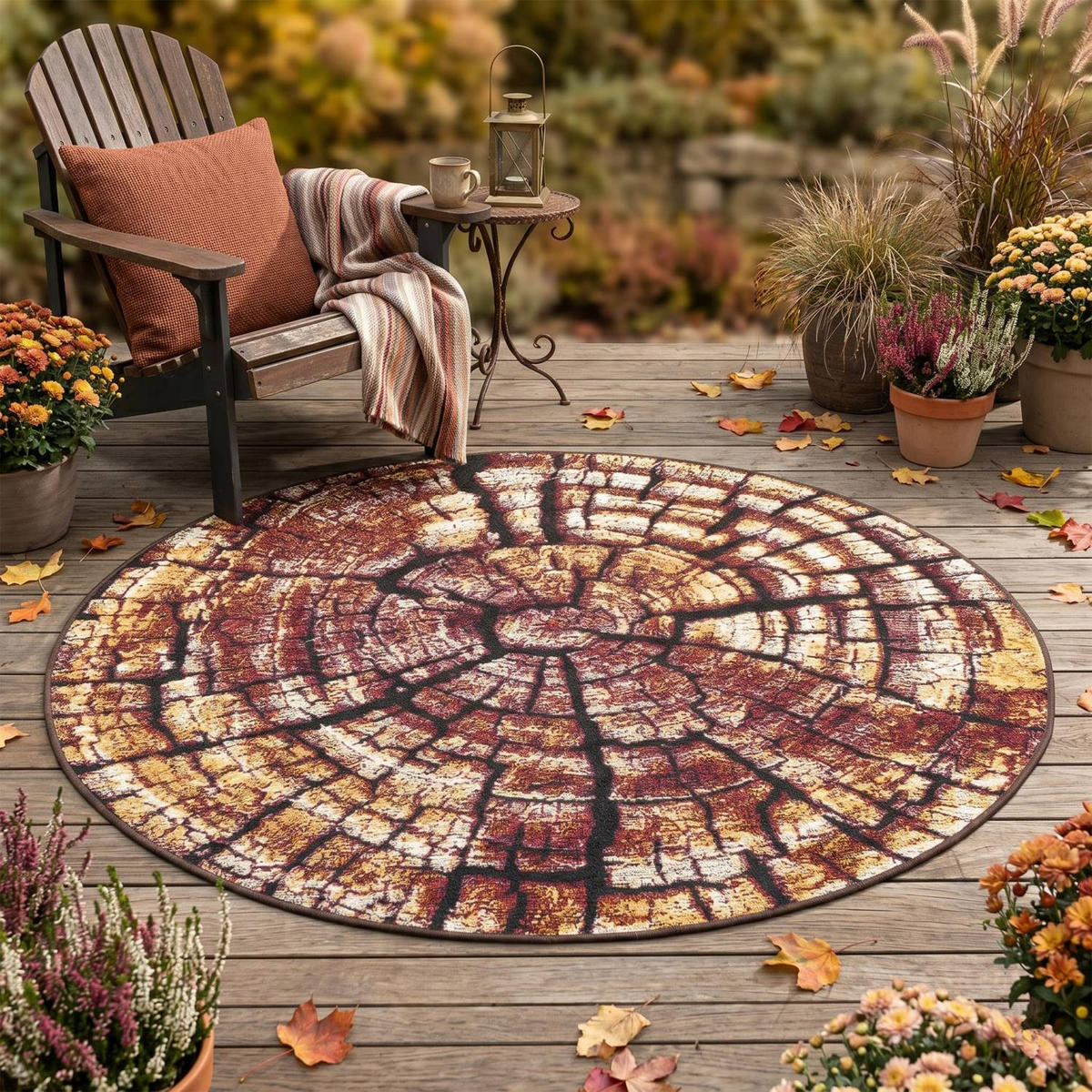 OUTDOORTEPPICH Aurora 80x80 cm - Braun, Textil (80/80cm) - Gino Falcone