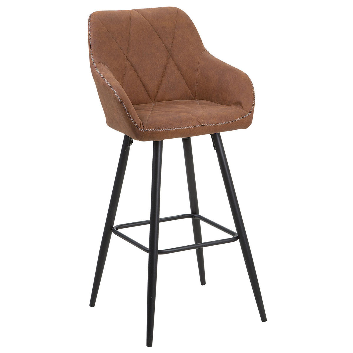 BARSTUHL 2er-Set Polsterbezug Braun Darien - Braun, Textil/Metall (44/104/41cm) - Beliani
