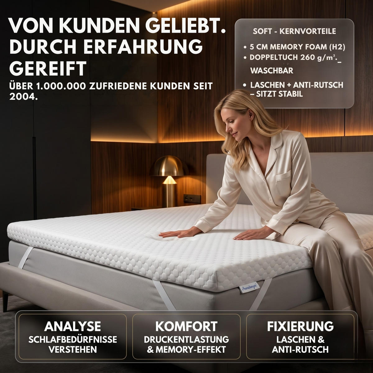 TOPPER Soft 180x200cm - Weiß, Textil (180/200cm) - Arensberger
