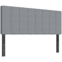 KOPFTEIL DE-10865 3-fach höhenverstellbar 106-126 cm Leinenoptik Grau - Grau, Metall (10/126/160cm) - ComfortXL