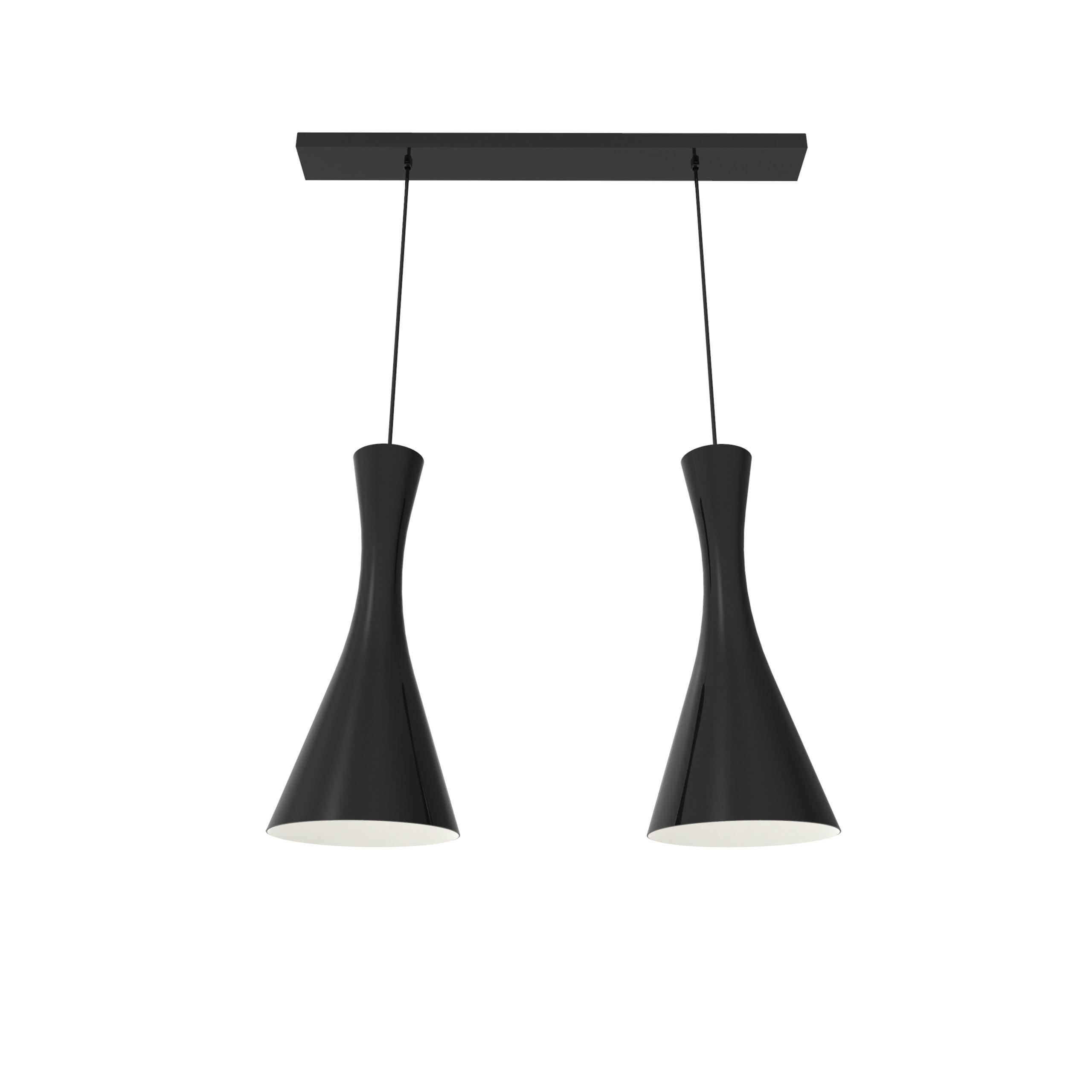 Lumicom Hängeleuchte Schwarz 70x120x20 cm