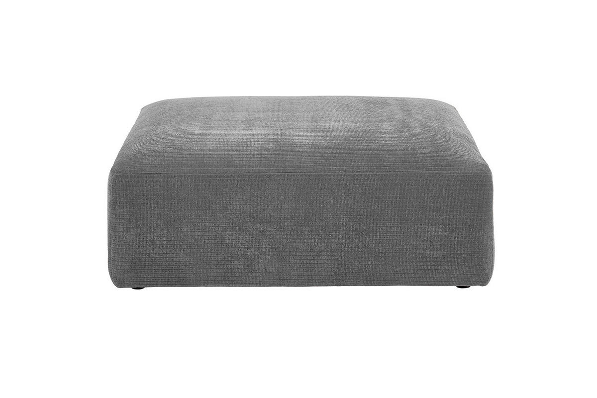 SOFA SITZELEMENT SEPHI Grau Cord - Schwarz/Grau, Kunststoff/Textil (107/39/82cm) - KAWOLA