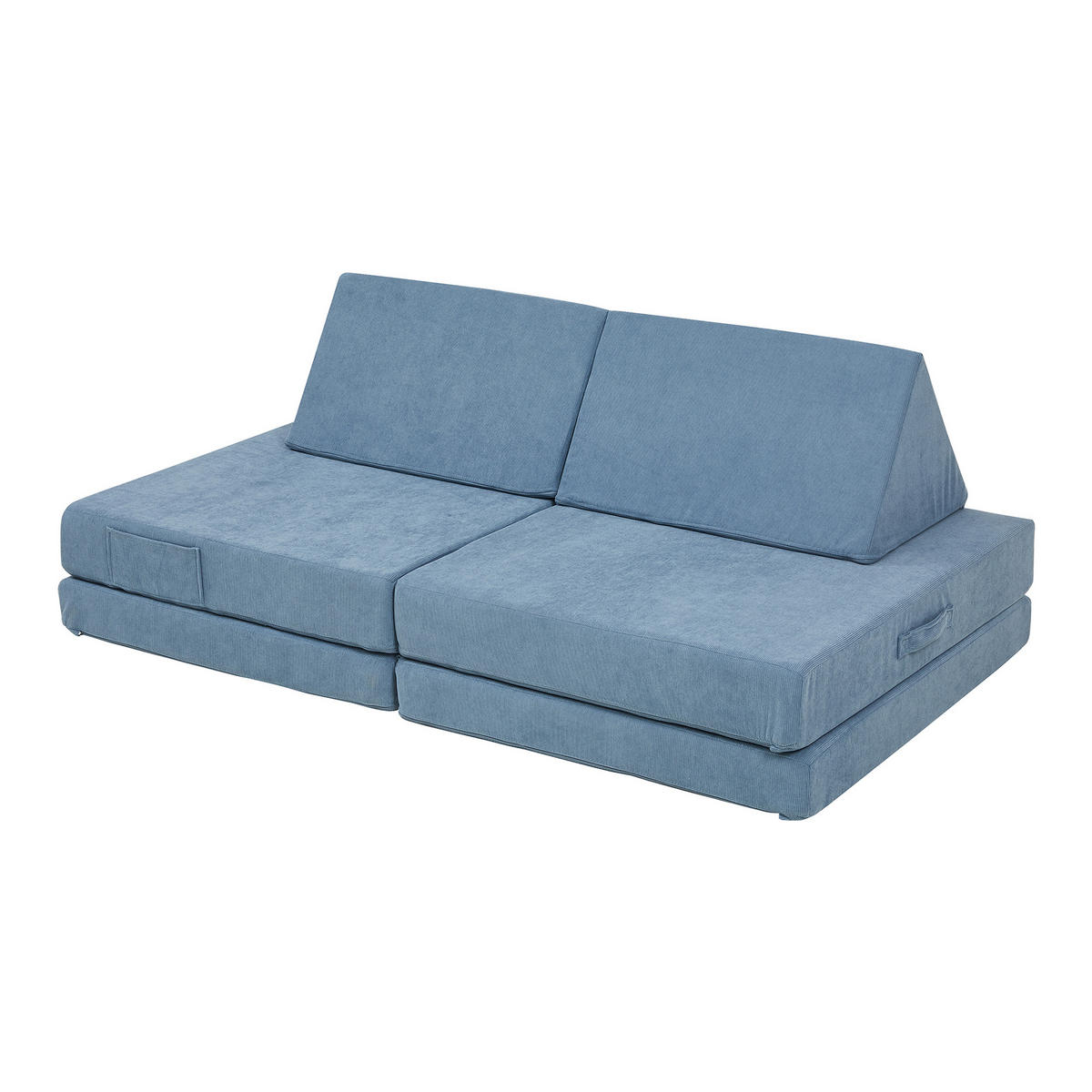 HRAČKÁŘSKÁ SOFA Norhulta - modrá, textil (120/46/66cm) - [en.casa]