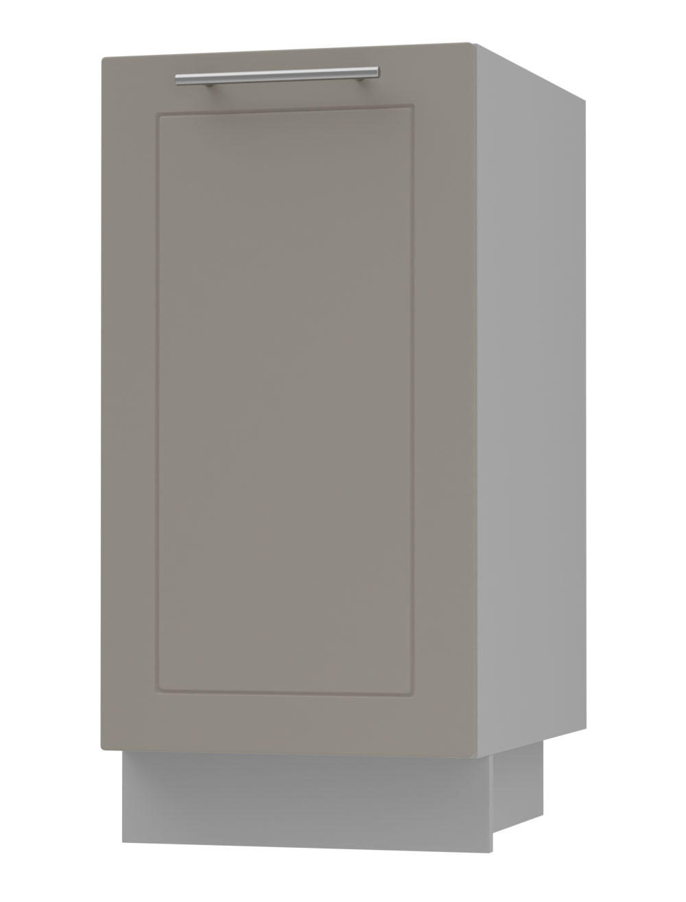 KÜCHENUNTERSCHRANK Kvantum D1D/40 Beige Matt / Grau Matt 40 / 50 / 82cm - Beige/Grau, Holz/Holzwerkstoff (40/82/50cm) - Feldmann-Wohnen