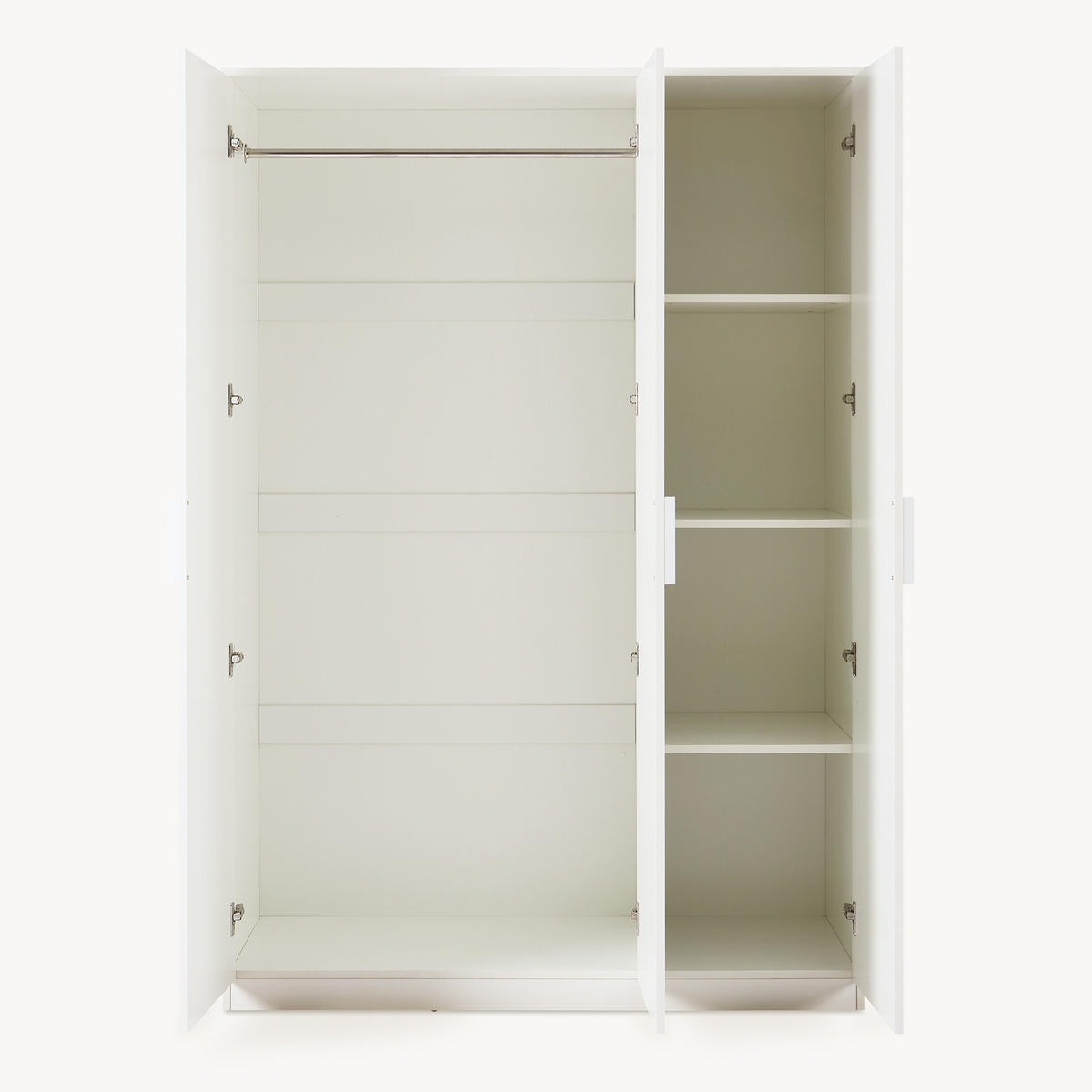 KLEIDERSCHRANK Eiselfing - Weiß, Holzwerkstoff (120/176/52cm) - [en.casa]