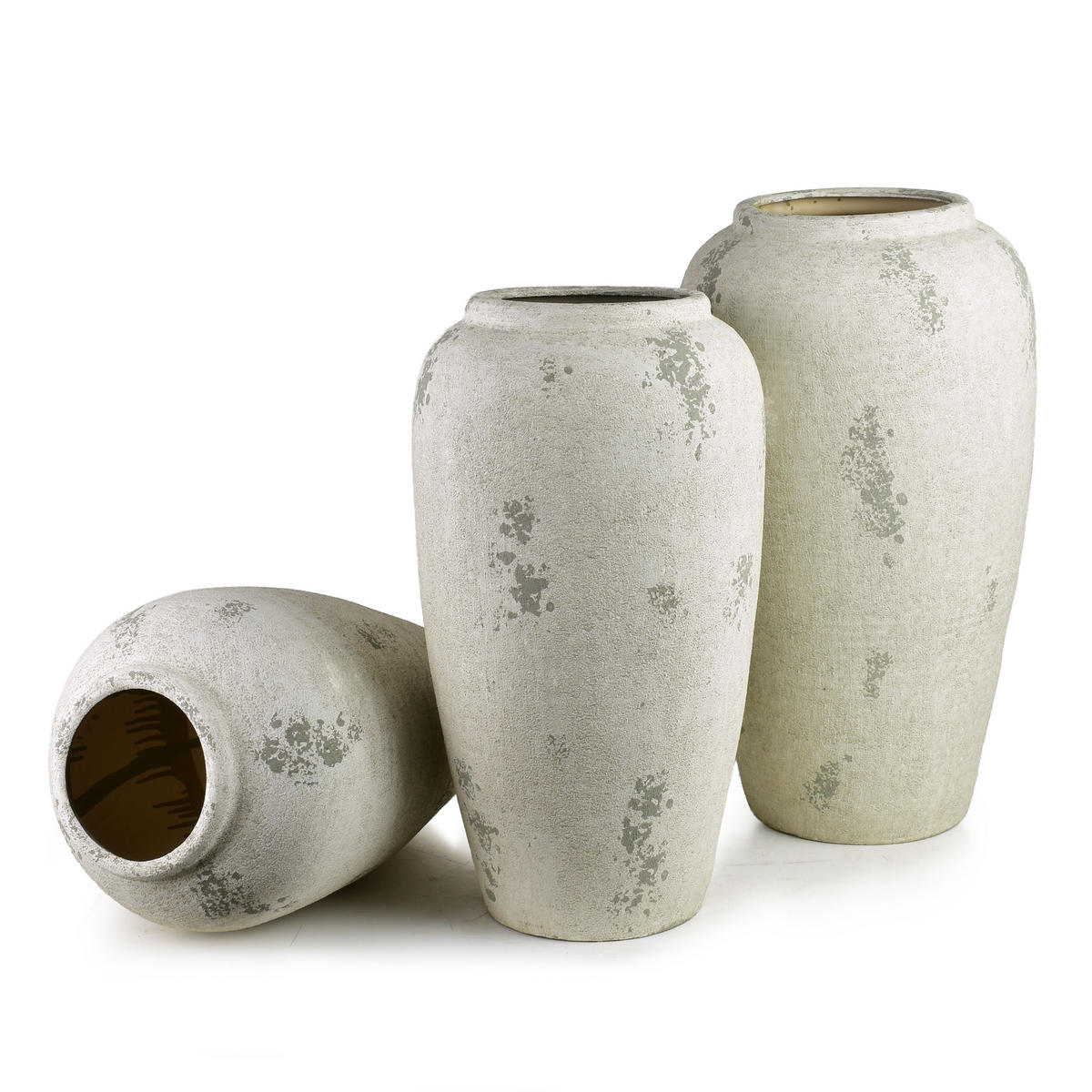 VASE EVRO Beige 30/30/45cm Keramik - Beige, Keramik (47cm) - Mondex