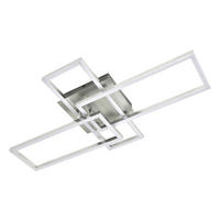 LED-DECKENLEUCHTE Mapp 64.5/35/9.5 cm - Silberfarben, Metall (35/64.5/9.5cm) - Nettlife