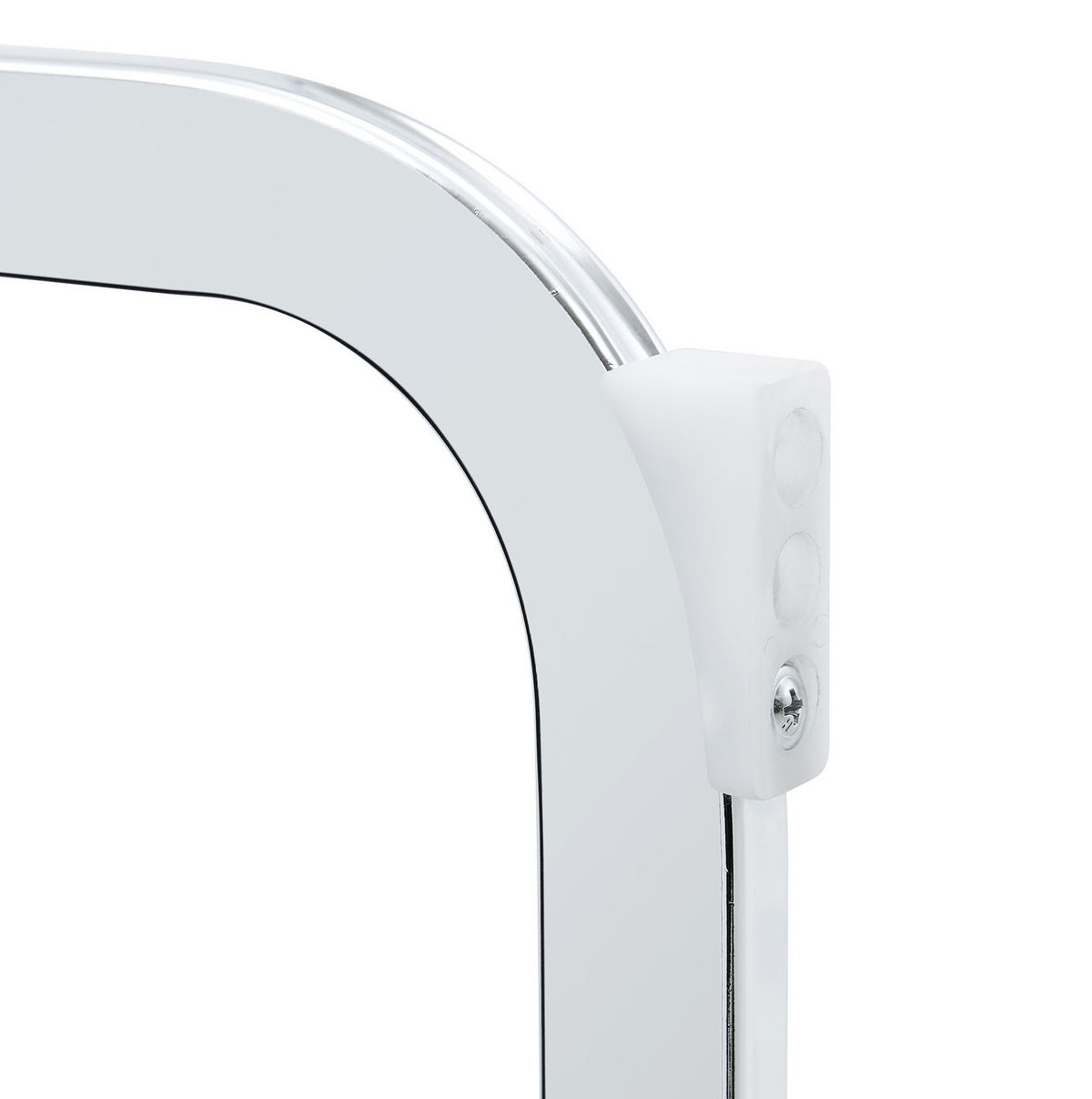 ESSZIMMERSTUHL 2er-Set mit hoher Rückenlehne 100 cm PU-Lederoptik Weiß/Silber - Weiß, Metall (63/100/43cm) - Meubliv