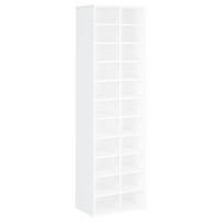 SCHUHSCHRANK mit 22 Fächern, 54/34/183 cm, aus Holzwerkstoff, Weiß - Weiß, Holz/Holzwerkstoff (34/183/54cm) - vidaXL