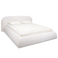 POLSTERBETT Lumi Creme 160/200 cm Boucle mit Bettkasten - Creme, Textil/Metall (160/200cm) - wonello