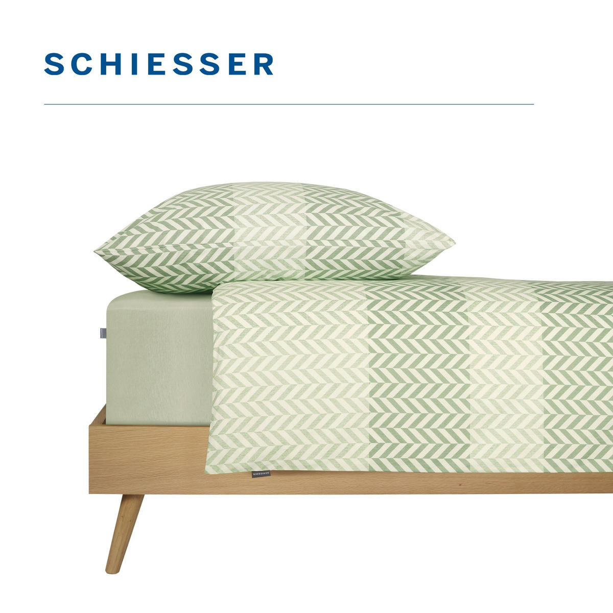 BETTWÄSCHESET Maribel - Renforcé - 2-teilig - 155 x 220 cm - Grün - Grün, Textil (155/220cm) - SCHIESSER