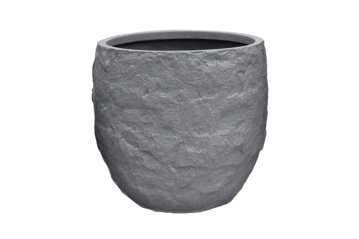 PFLANZKASTEN The Rock 45x40 cm, Grau, Fiberstone - Anthrazit, Kunststoff (45/40/45cm) - dasmöbelwerk