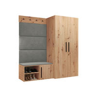 MOBILIER PENTRU HOL Medi I - stejar Artisan/negru, material plastic/compozit lemnos (80/191/50cm) - MIRJAN24