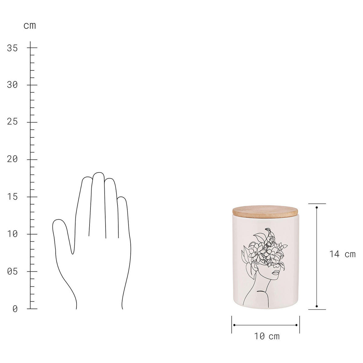 AUFBEWAHRUNGSDOSE (4er Set) Queen It - Grau, Keramik (10/14/10cm) - Butlers
