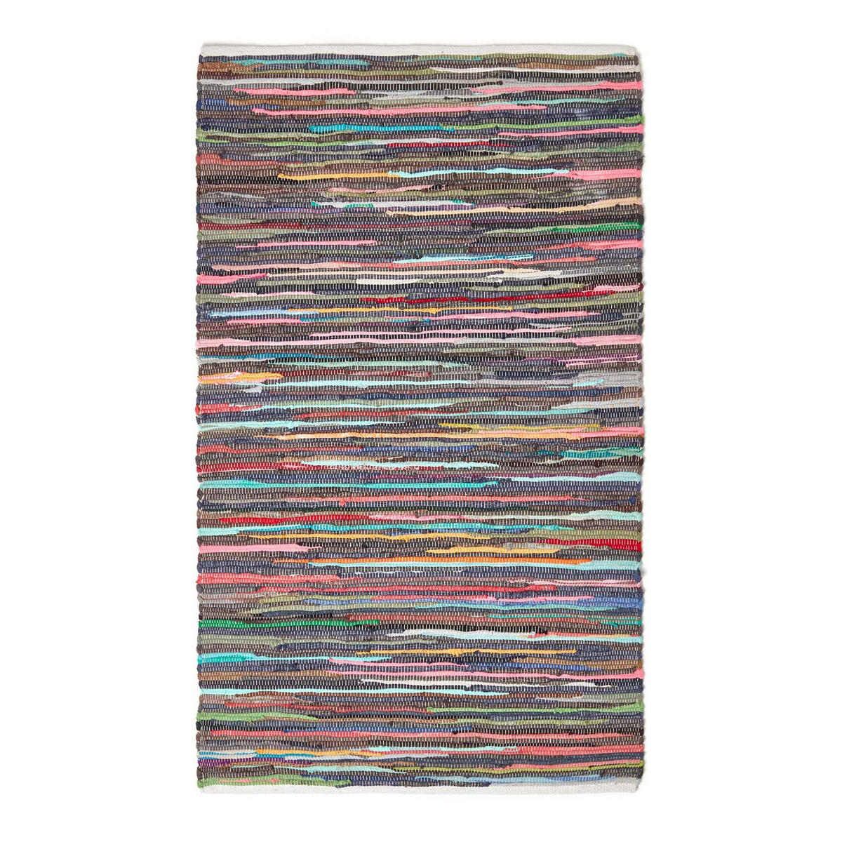 FLICKENTEPPICH bunt gestreift 70/120 cm - Multicolor, Textil (70/120cm) - Homescapes
