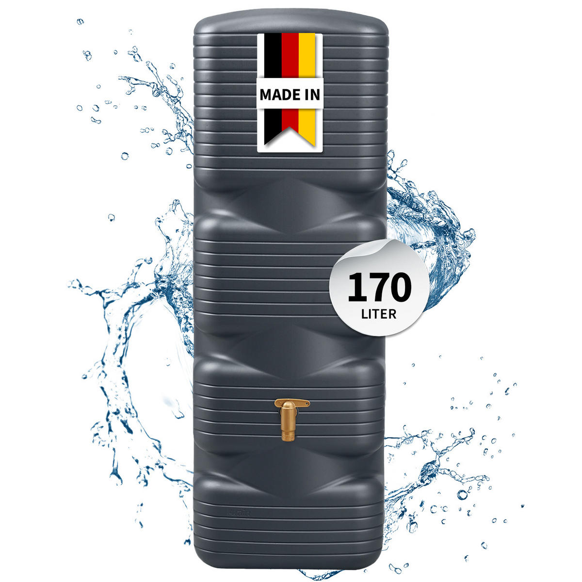 WANDTANK 170 L, graphite grey - Graphitfarben, Kunststoff (40/118/42cm) - 4rain