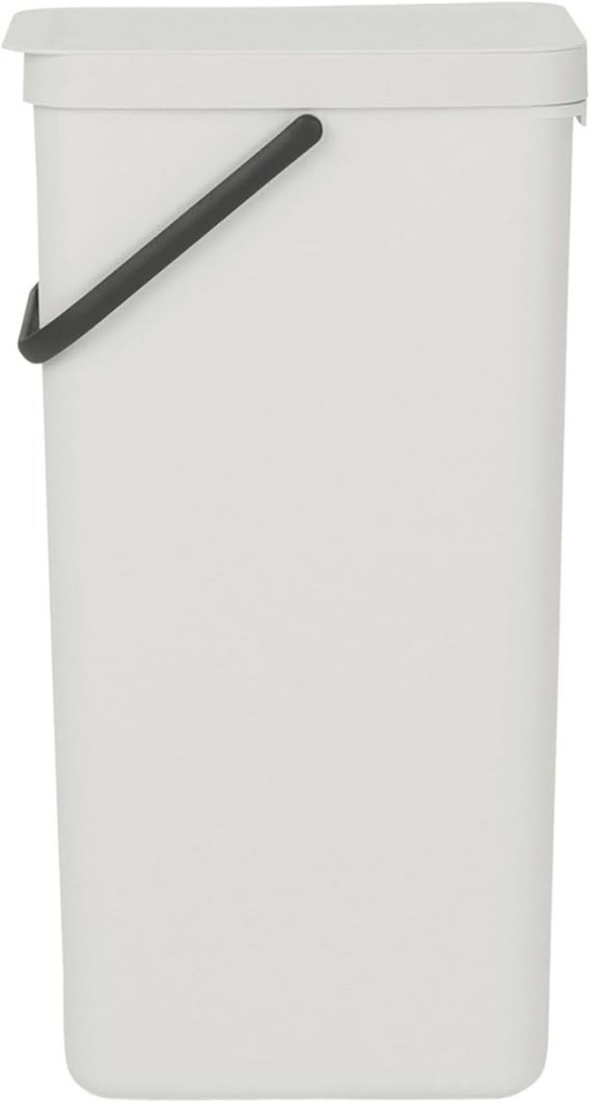 MÜLLEIMER Mit Stay Open Deckel 40 Liter 62 x 26,8 x 34,5 cm Kunststoff Hellgrau - Grau, Kunststoff (26.8/62/34.5cm) - PROREGAL